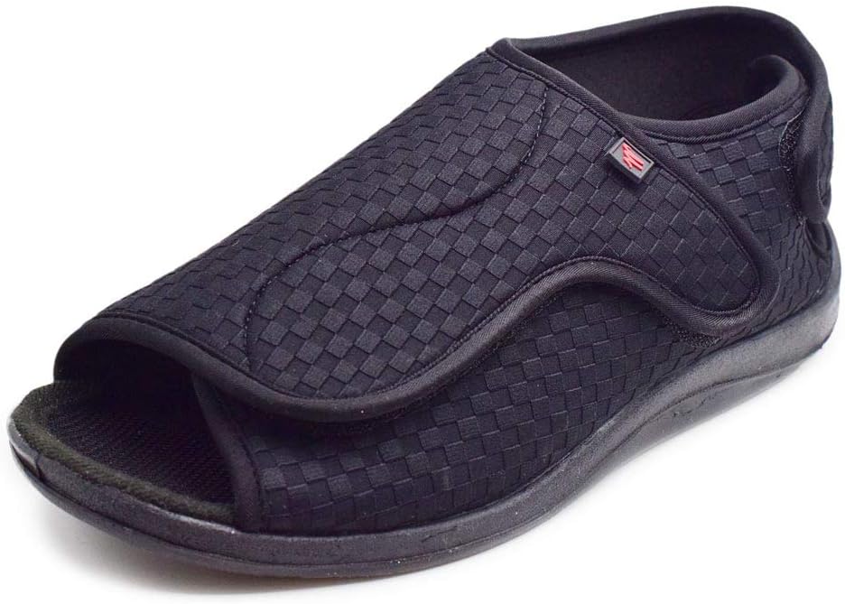 Sandalias Para Diabeticos Hombre 3 Sandalia negra W&LESVAGO de abertura ajustable para hombre