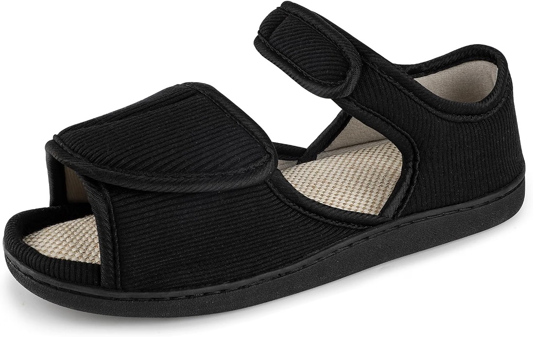Sandalia TIESTRA ajustable para hombre | horma extra ancha 5 Sandalia TIESTRA negra ajustable para hombre